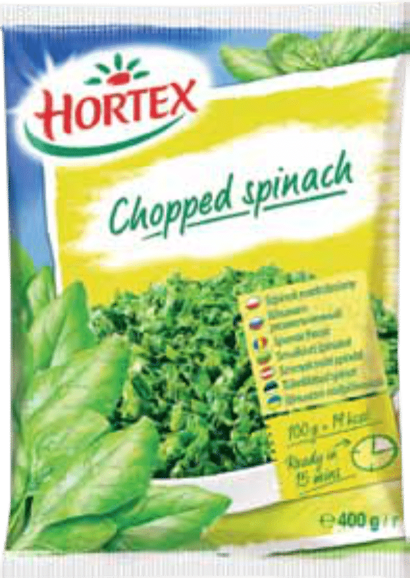 Chopped spinach 400g