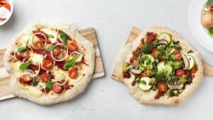 Zdrowe dania dla dzieci - pizza z dużą ilością warzyw
